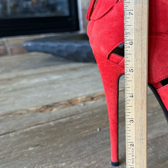 Giuseppe Zanotti suede high heel platform peep toe ankle boot - Picture 10 of 10